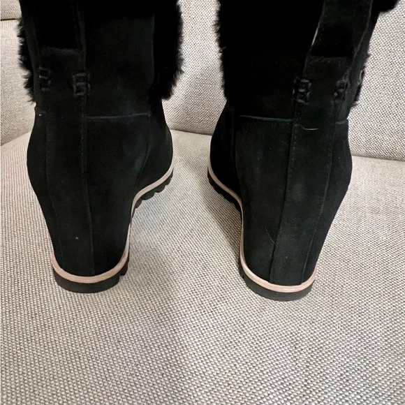 NEW In the Box UGG Black Suede Winter Boots - Picture 3 of 11